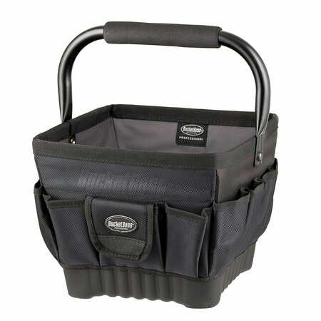 Bucket Boss Pro Tool Tote 11, 1680 Heavy-Duty Poly Fabric, 19 Pockets 74012